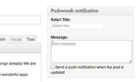 Pushwoosh WordPress plugin