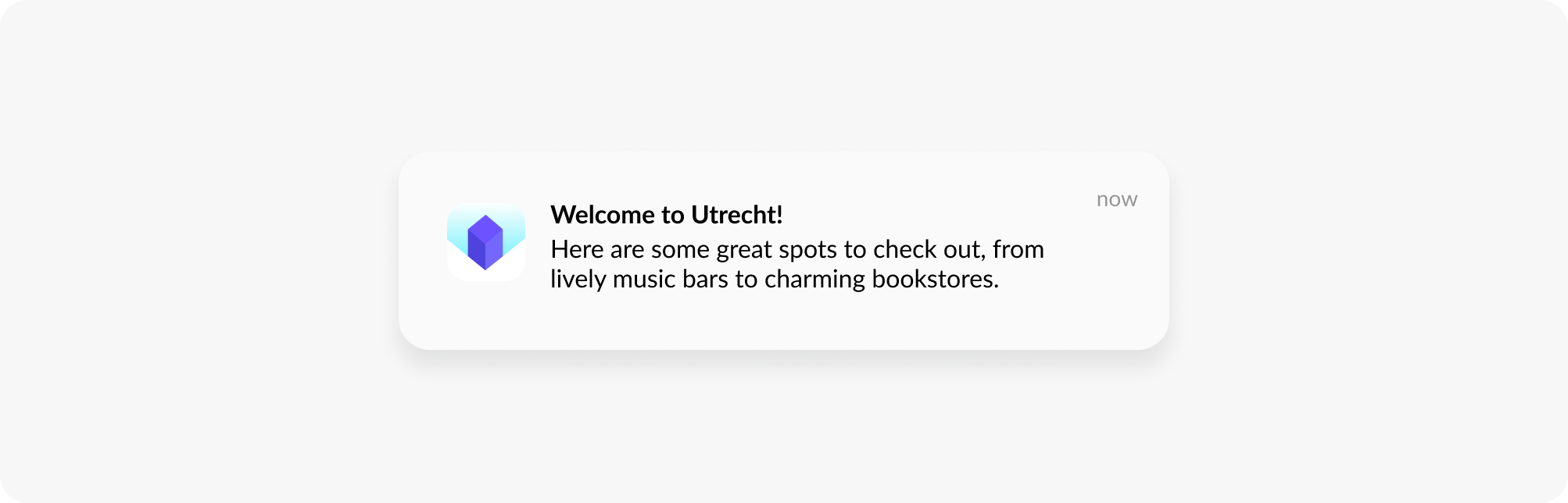Geo-targeted push notification example