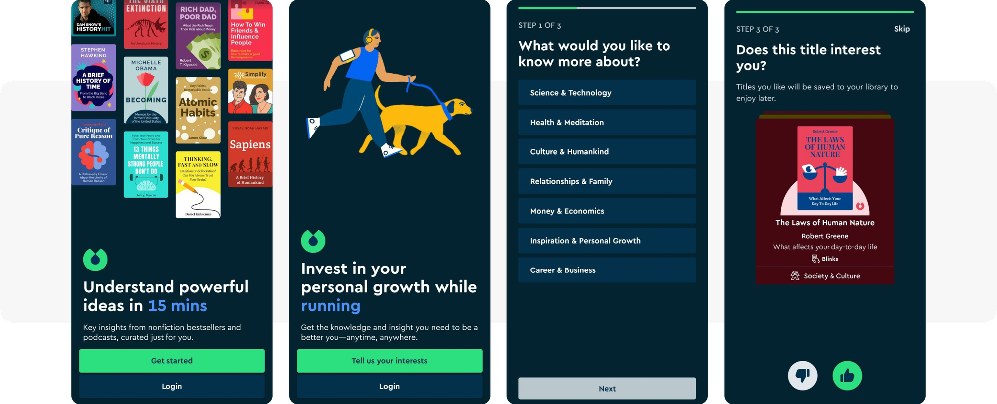 Onboarding survey for further app personalization
