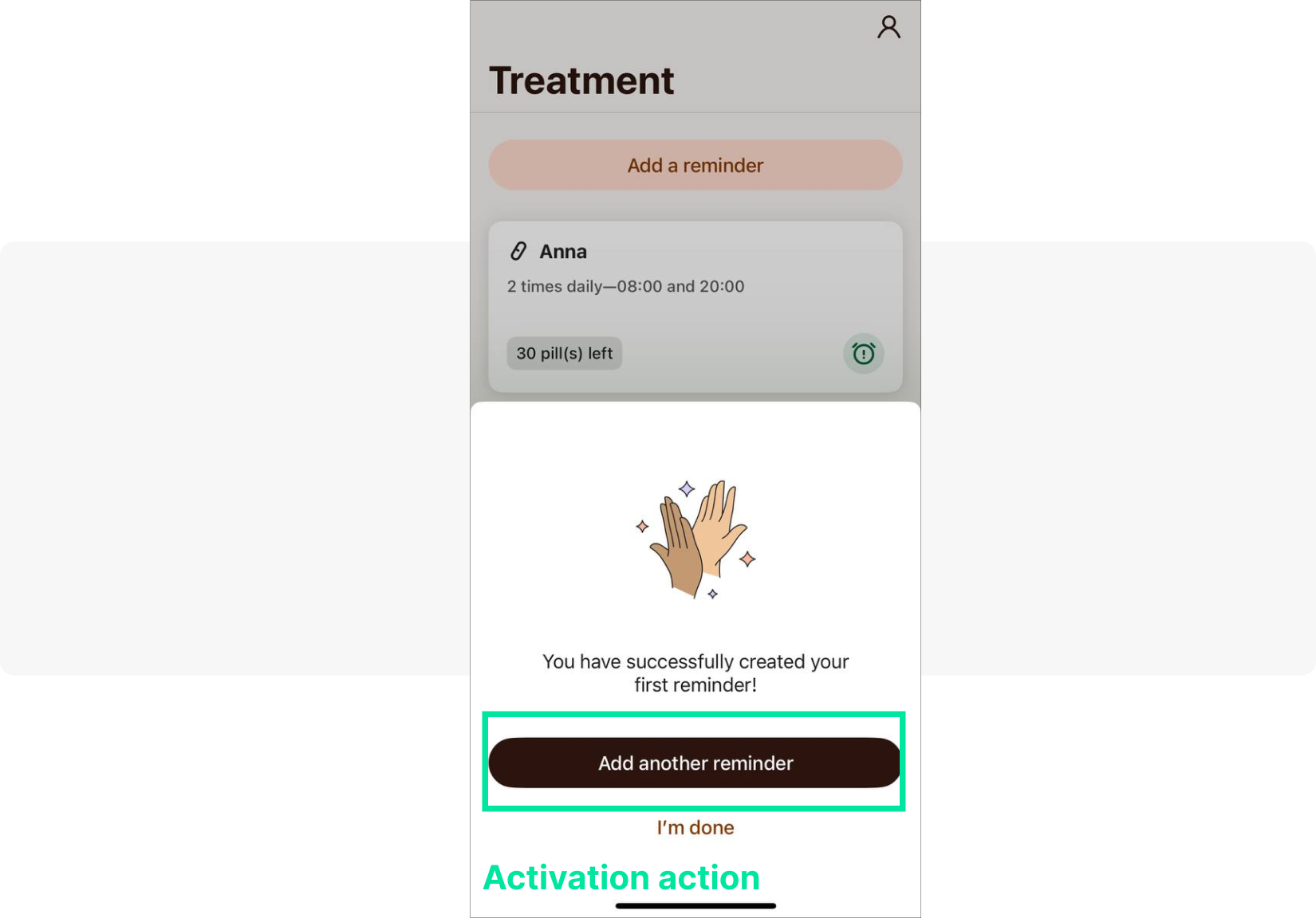MyTherapy app activation in-app