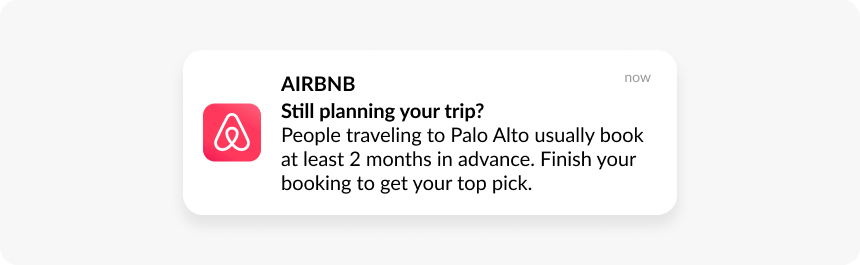 Airbnb push example
