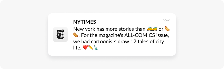 NY Times push example