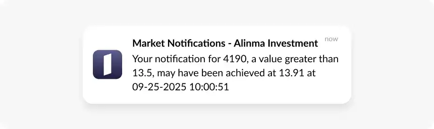 market update push notification example