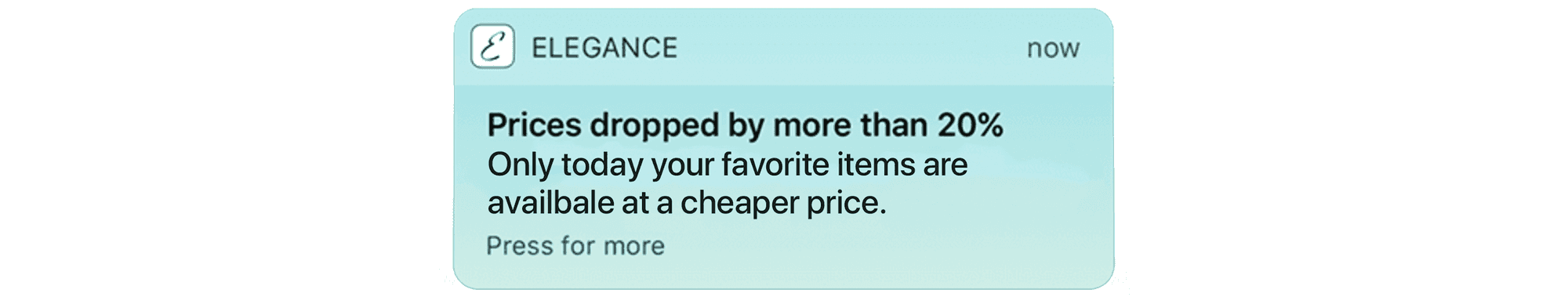Example - effective push notification