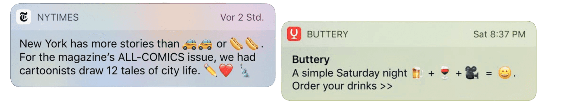 Effective push notifications Examples