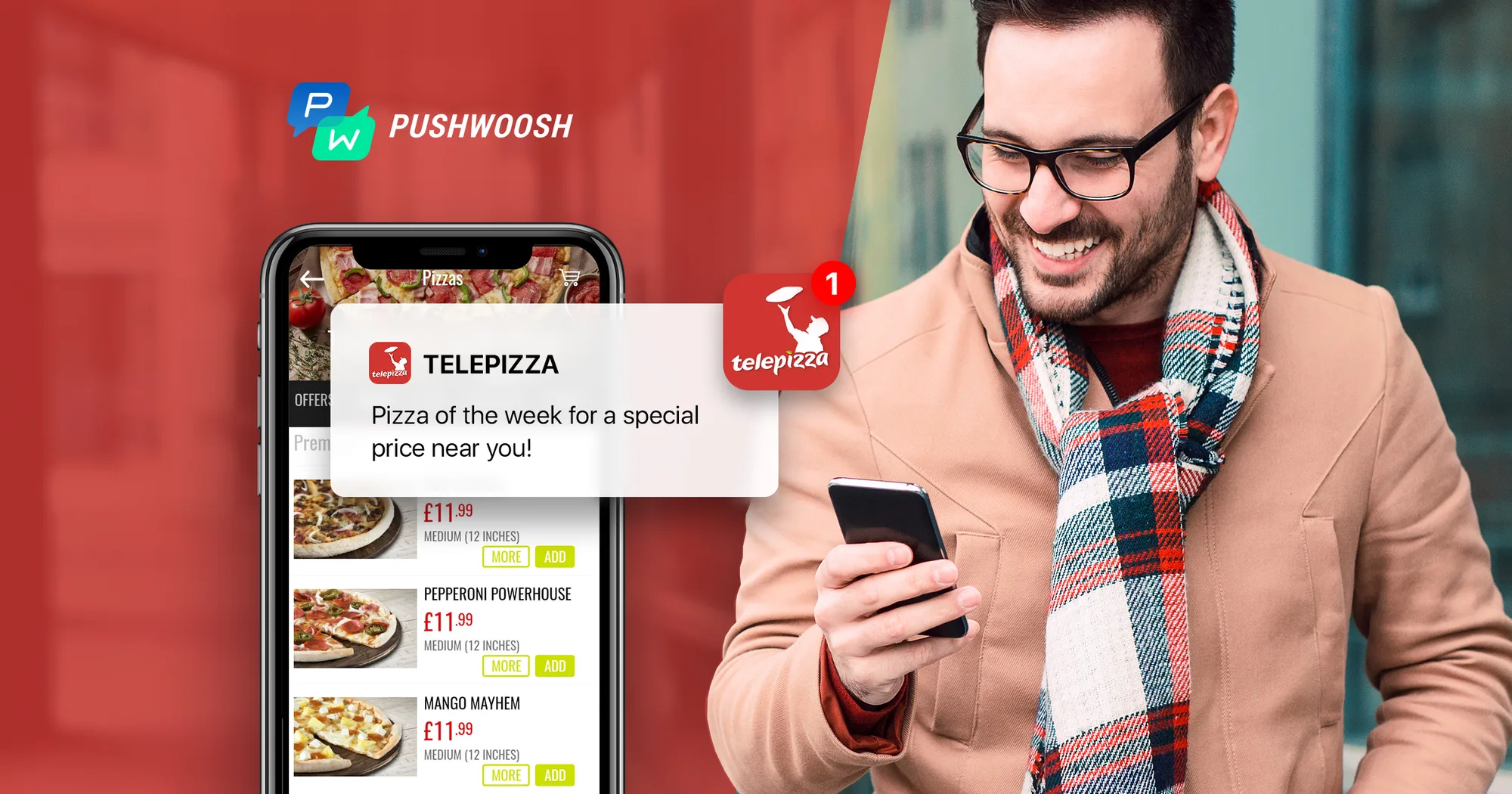 Telepizza ขับเคลื่อนยอดขายและรายได้ด้วย Pushwoosh