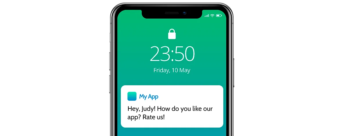 Пример push-уведомления в поведенческом маркетинге