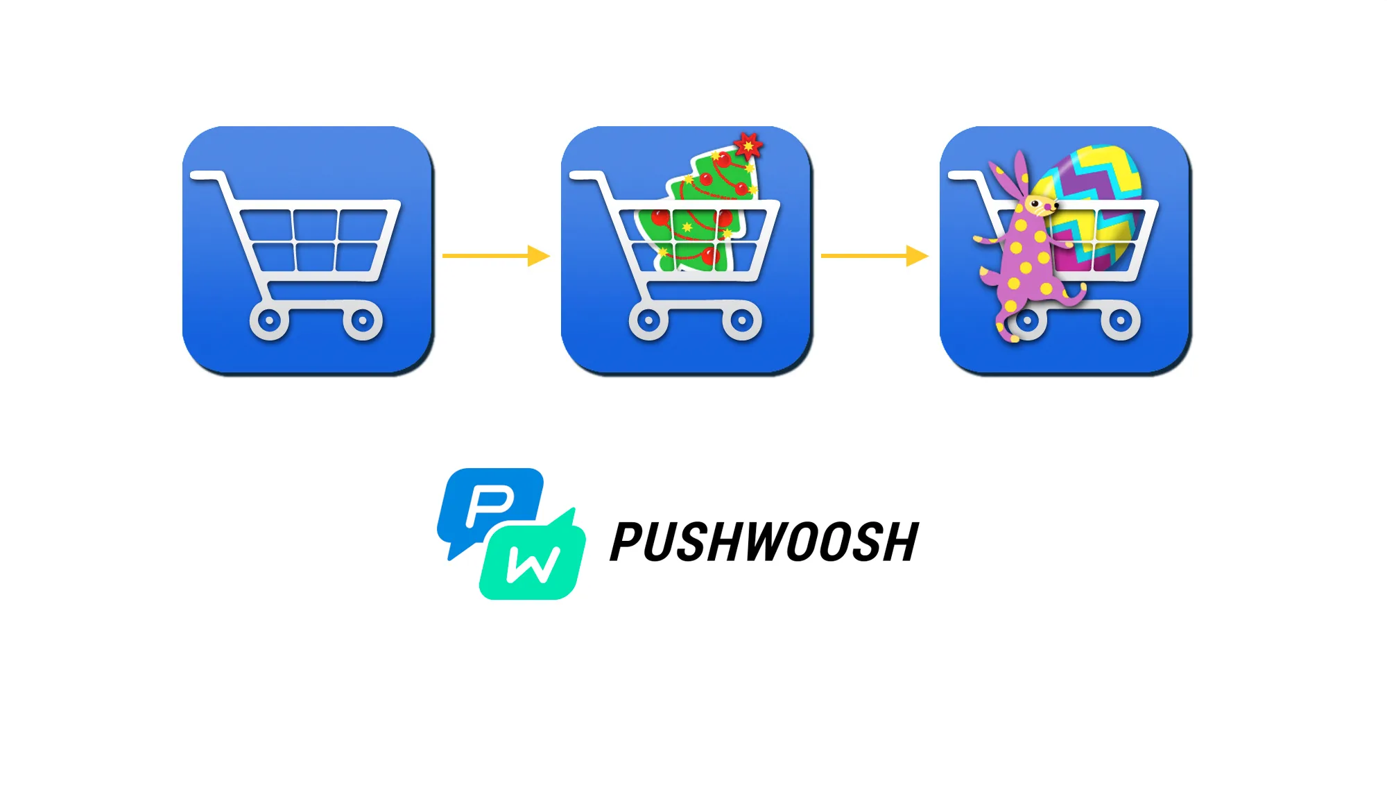 อัปเดตไอคอนแอปของคุณสำหรับโปรโมชั่นช่วงวันหยุดด้วย Push Notification