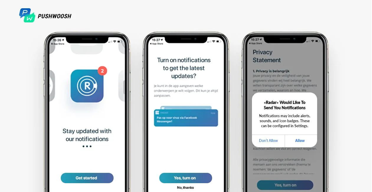 Tela de pré-permissão personalizada