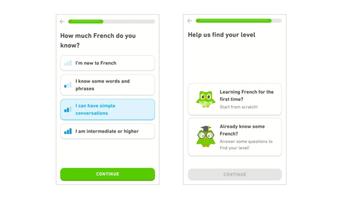 Duolingo 应用中的用户激活