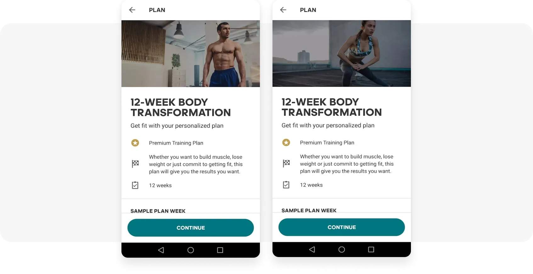 একটি ফিটনেস অ্যাপ থেকে প্রিমিয়াম সাবস্ক্রিপশন ইন-অ্যাপস