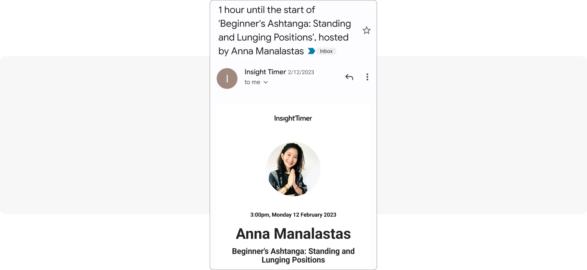 Lembrete personalizado - e-mail