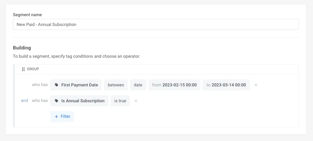 在 Pushwoosh 中按多个标准细分用户