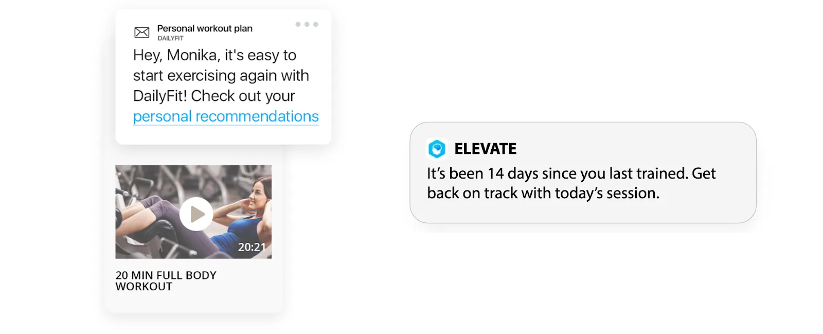 Beispiel für Omnichannel-Messaging Pushwoosh