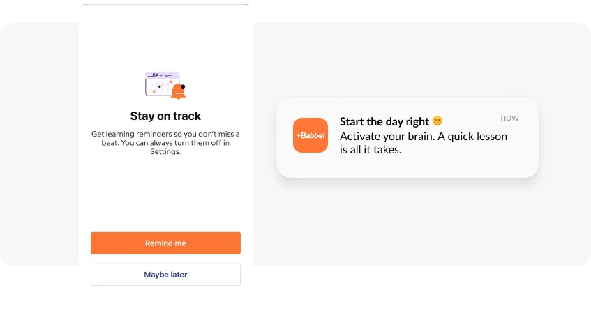Beispiel für das Einstellen von Lern-Erinnerungen