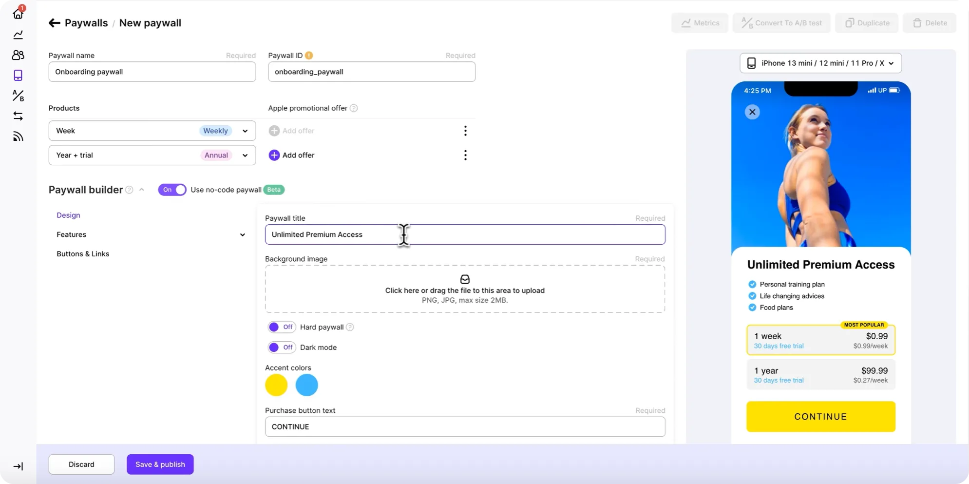 เครื่องมือสร้าง paywall ของ Adapty