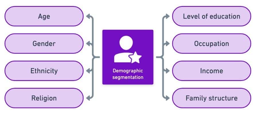Demographic segmentation criteria