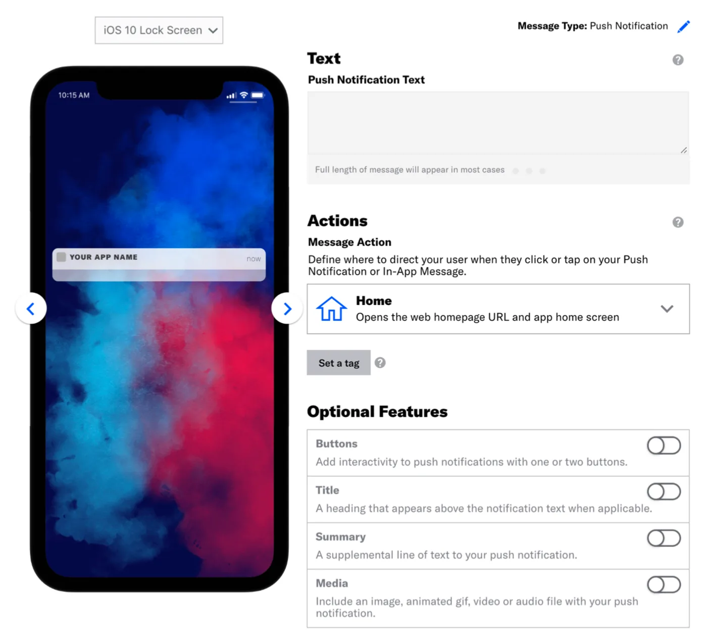 Erstellen einer mobilen Push-Benachrichtigung mit dem Airship-Editor