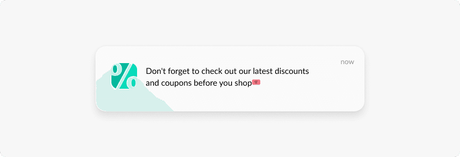 Re-engaging push notification example