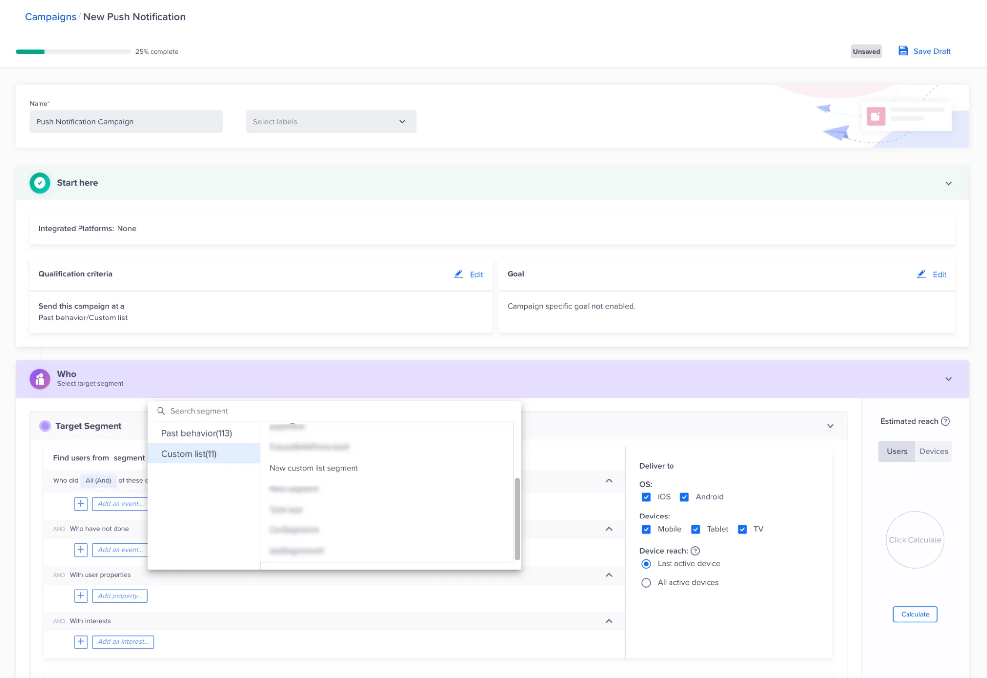 Segmenterstellung CleverTap