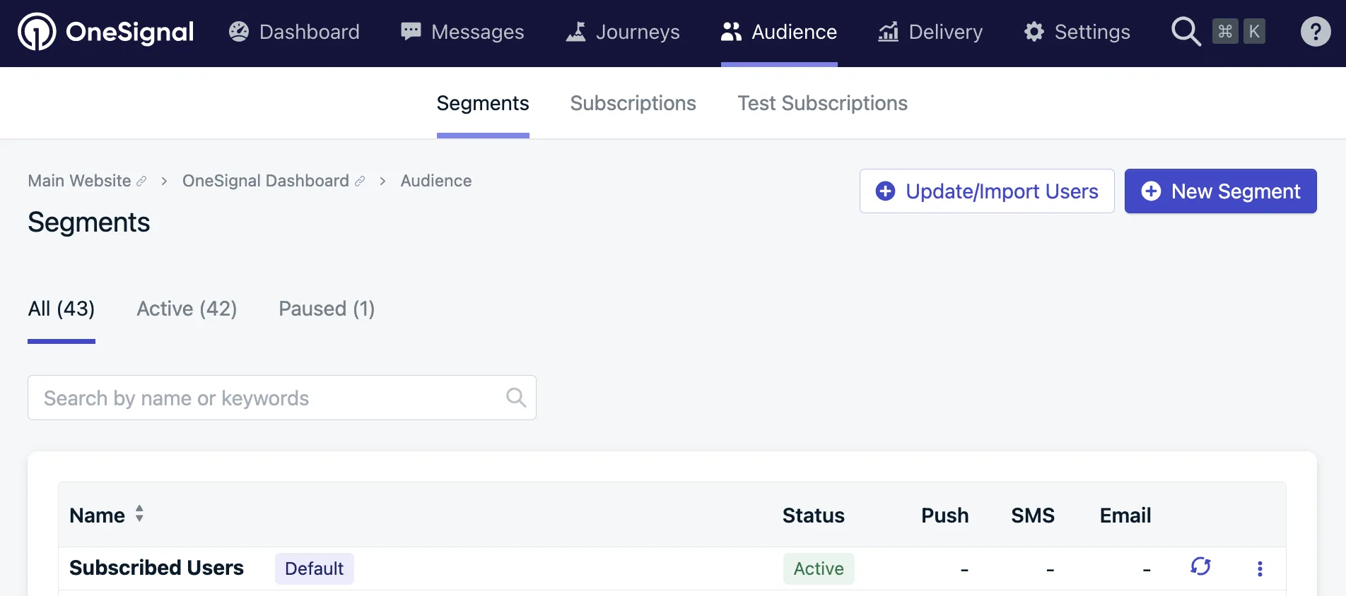 Segmentierung OneSignal