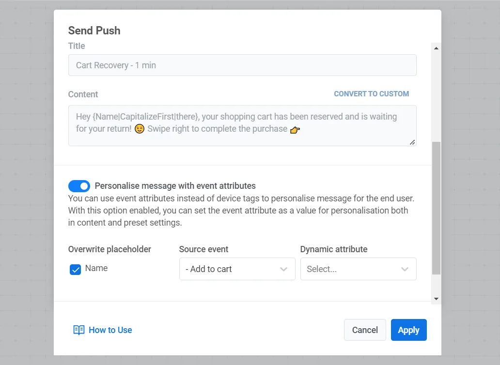 Tool für personalisierte Push-Benachrichtigungen Pushwoosh
