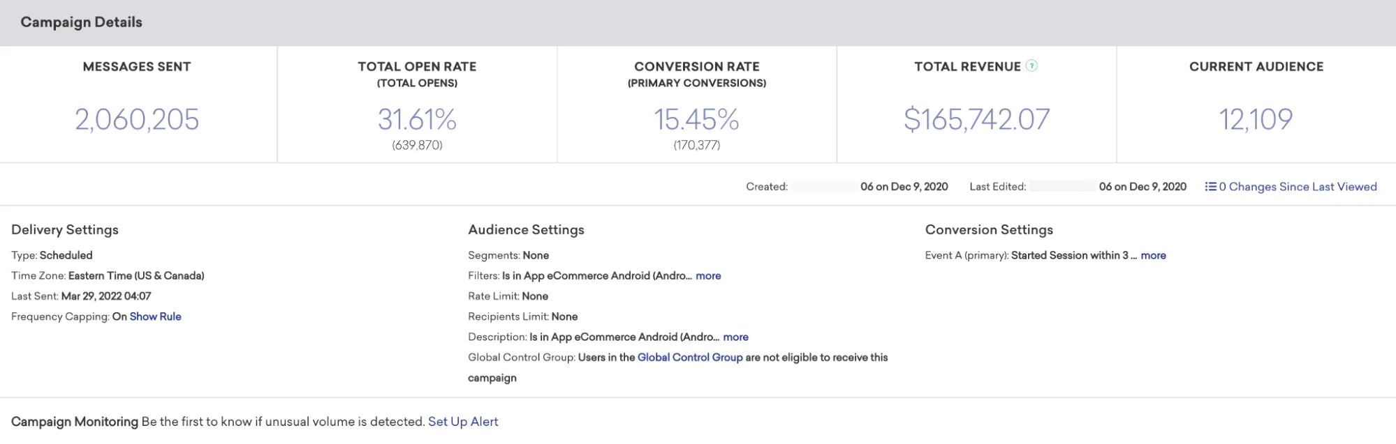 Braze-Kampagnenberichterstattung