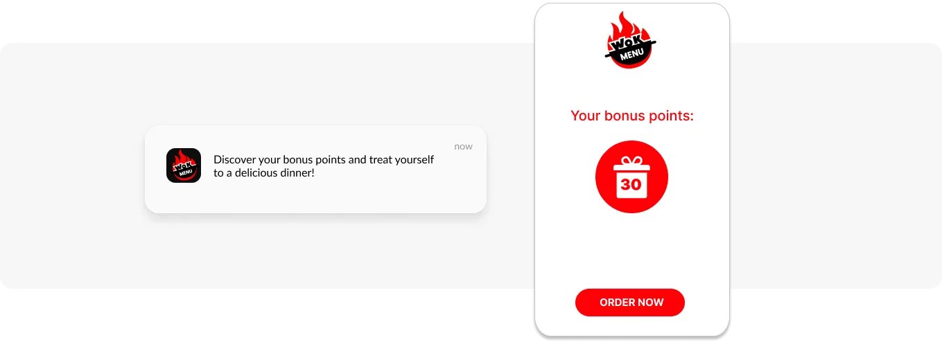 Mensajería personalizada del programa de bonificación