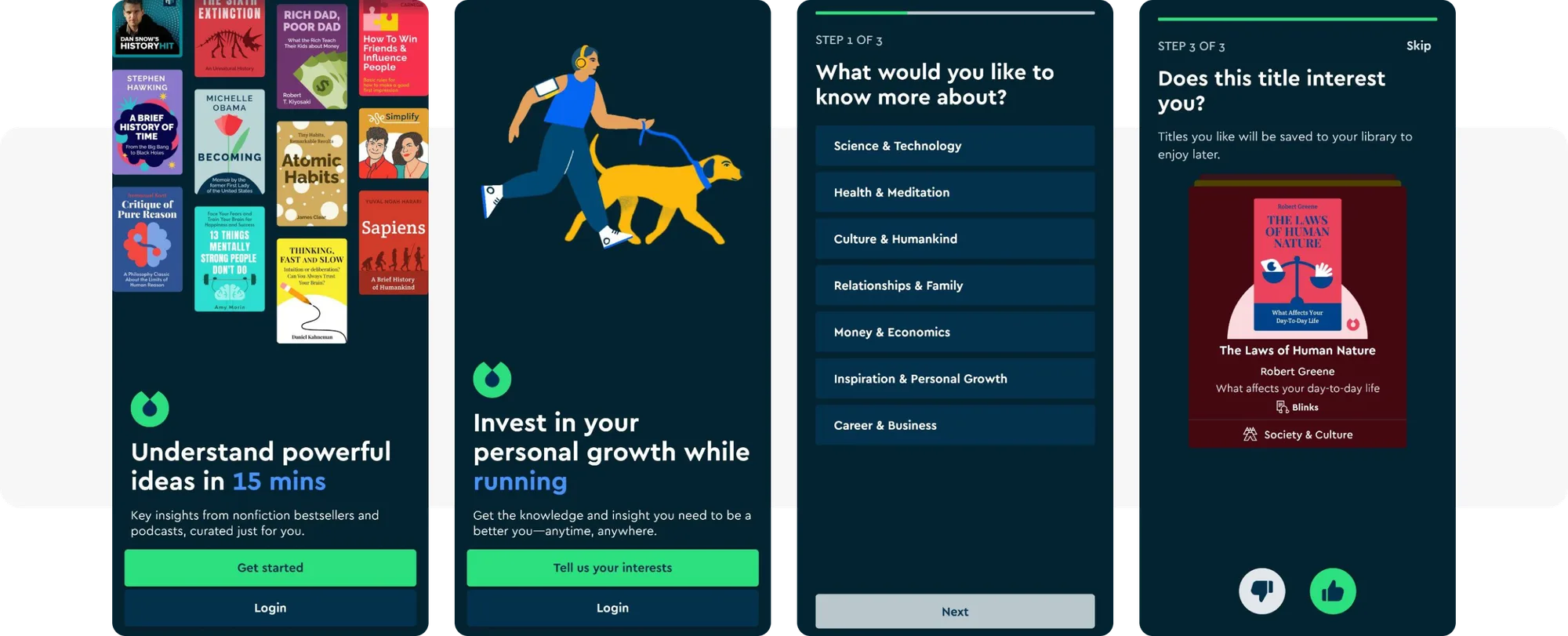 Onboarding-Umfrage zur weiteren App-Personalisierung