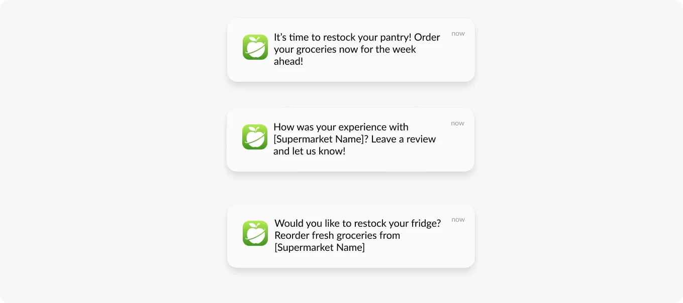 Ejemplos de notificaciones push con retraso de tiempo