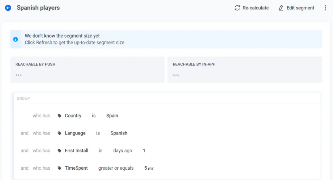 Spielersegmentierung Pushwoosh