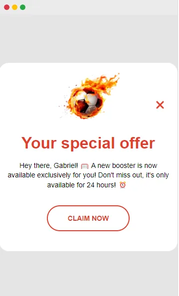 Vorlage für Sonderangebot in der App Pushwoosh
