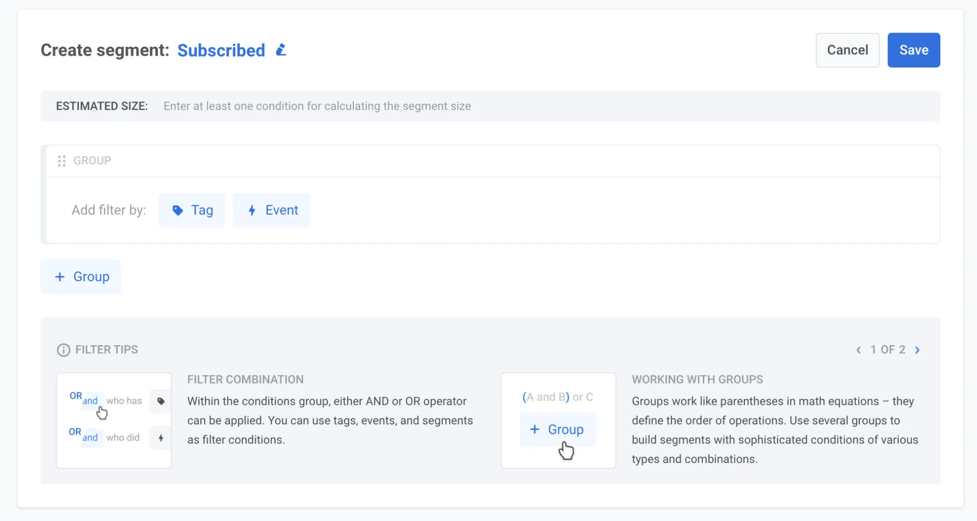 إنشاء شريحة من المشتركين المدفوعين في Pushwoosh