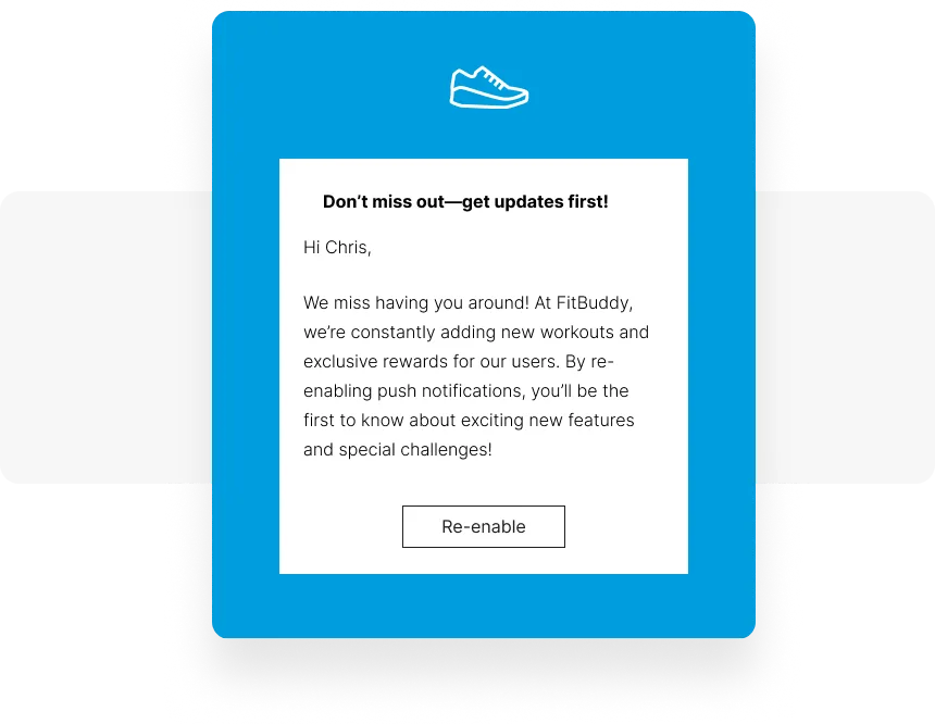Pushwoosh 重新订阅推送通知的电子邮件示例