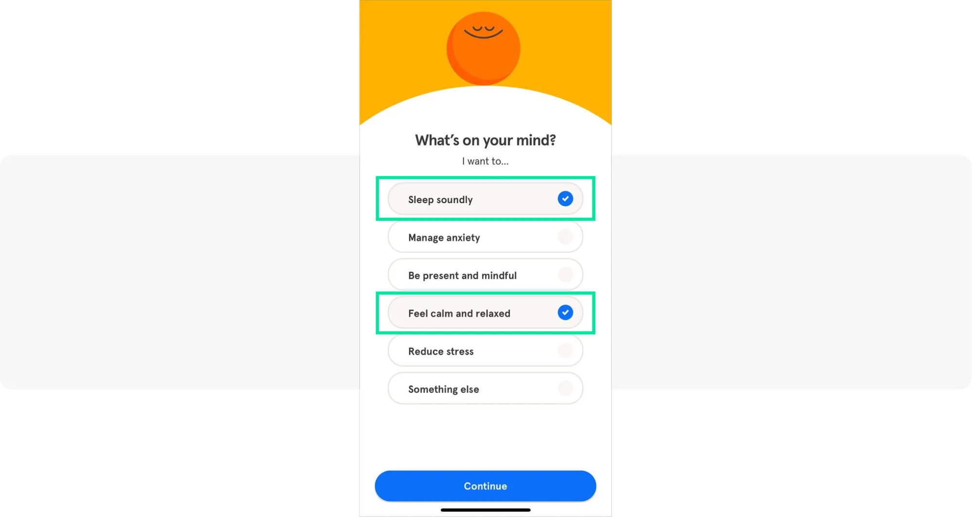 Ejemplo de recopilación de preferencias del usuario con mensajes in-app durante el onboarding