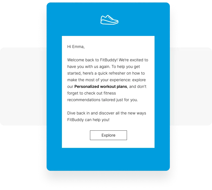 Pushwoosh 重新激活用户的引导电子邮件示例