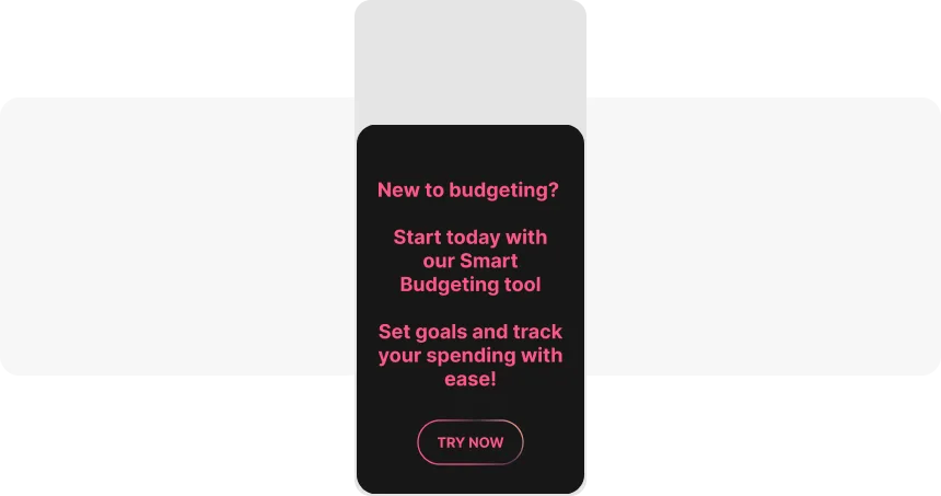 Ejemplo de anuncio de nueva funcionalidad in-app
