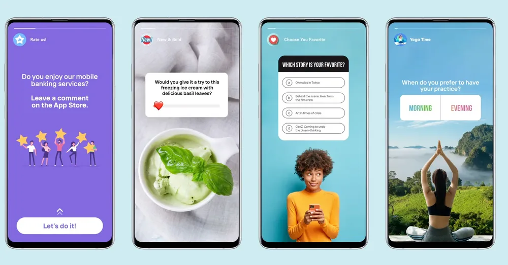 Ejemplo de historias in-app