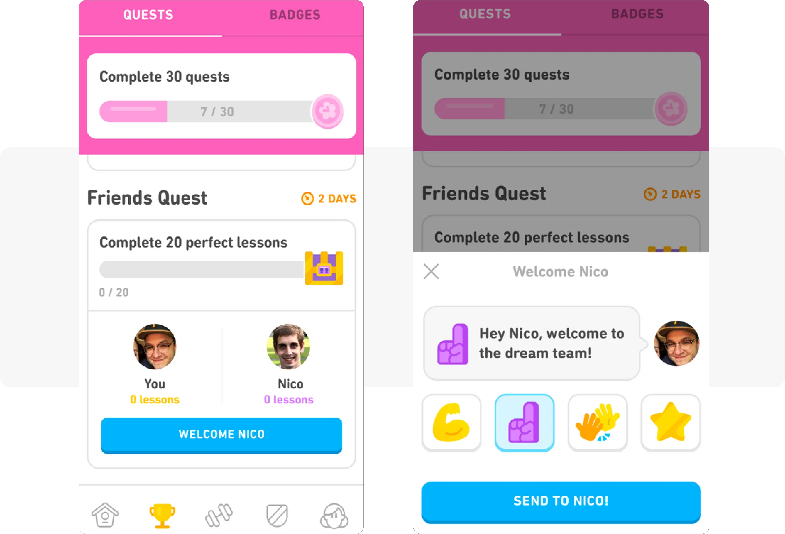 Beispiel für Gamification bei Duolingo