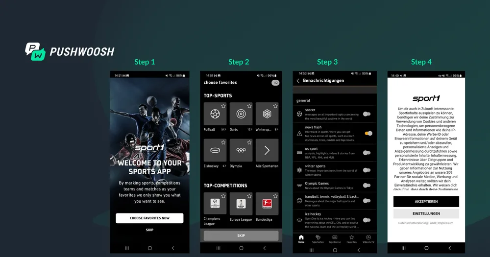 SPORT1 新用户引导问卷示例