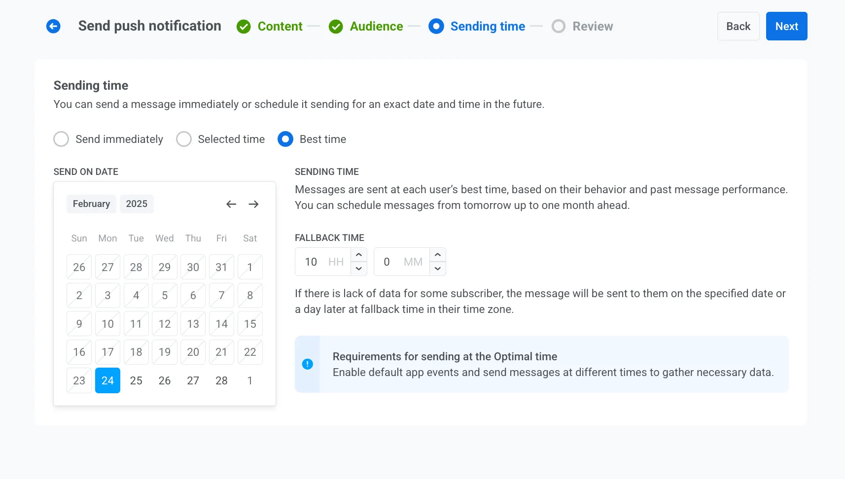 Pushwoosh पुश नोटिफिकेशन भेजने का सबसे अच्छा समय