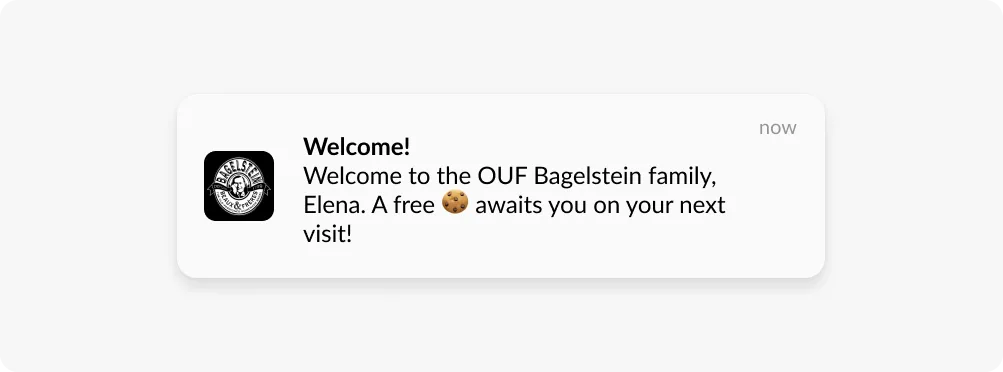 पुश नोटिफिकेशन इमोजी उदाहरण