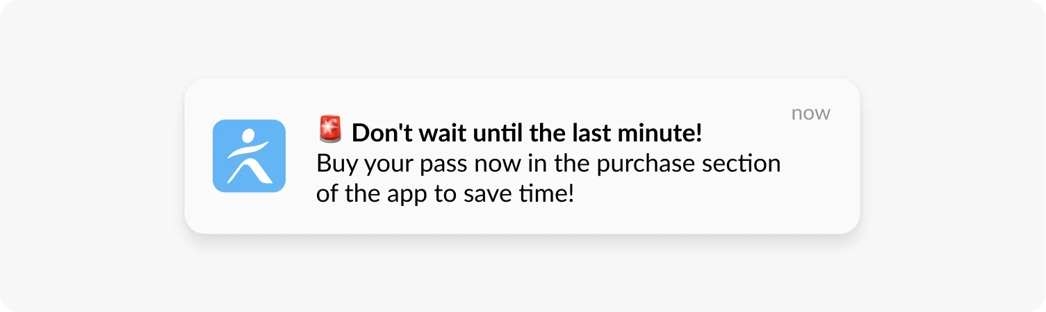 पुश नोटिफिकेशन इमोजी के उदाहरण
