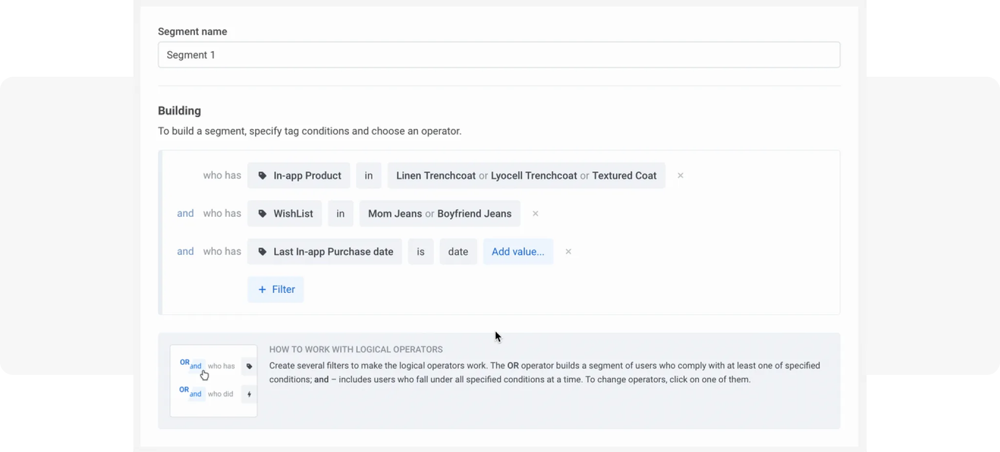 Pushwoosh विभाजन