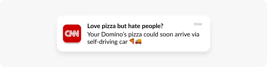 ตัวอย่าง push จาก CNN