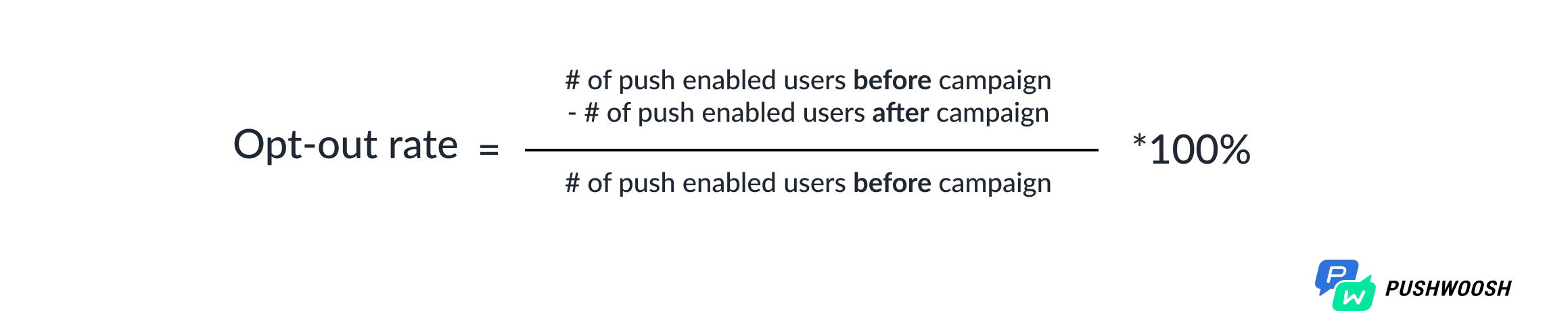 Fórmula de la tasa de opt-out
