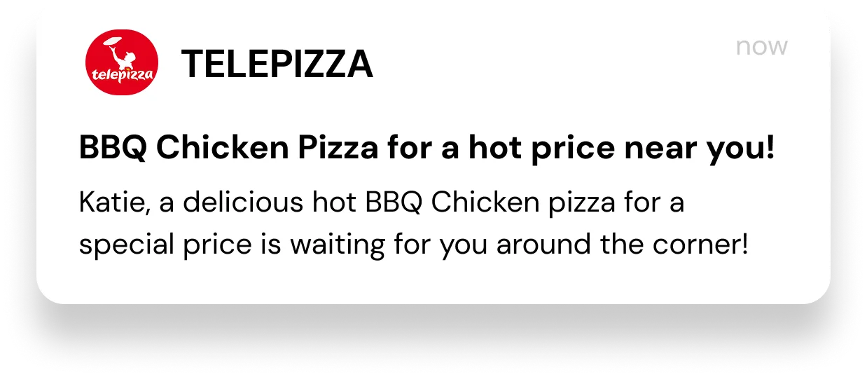 Notificación push con alta tasa de conversión 
