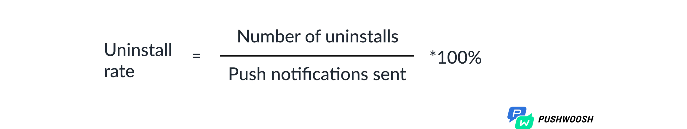 Fórmula de la tasa de desinstalación 
