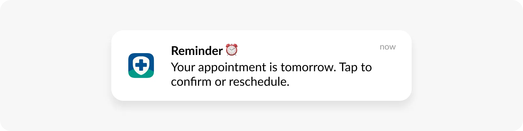 Ejemplo de recordatorio de cita mediante notificación push que cumple con la HIPAA