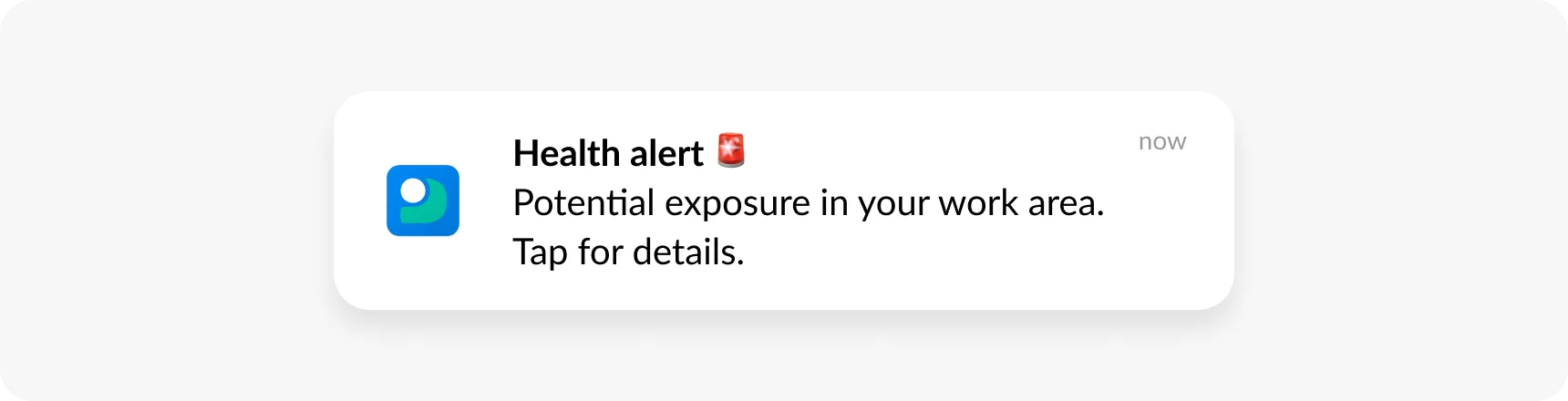 Ejemplo de actualización de salud en el lugar de trabajo mediante notificación push que cumple con la HIPAA